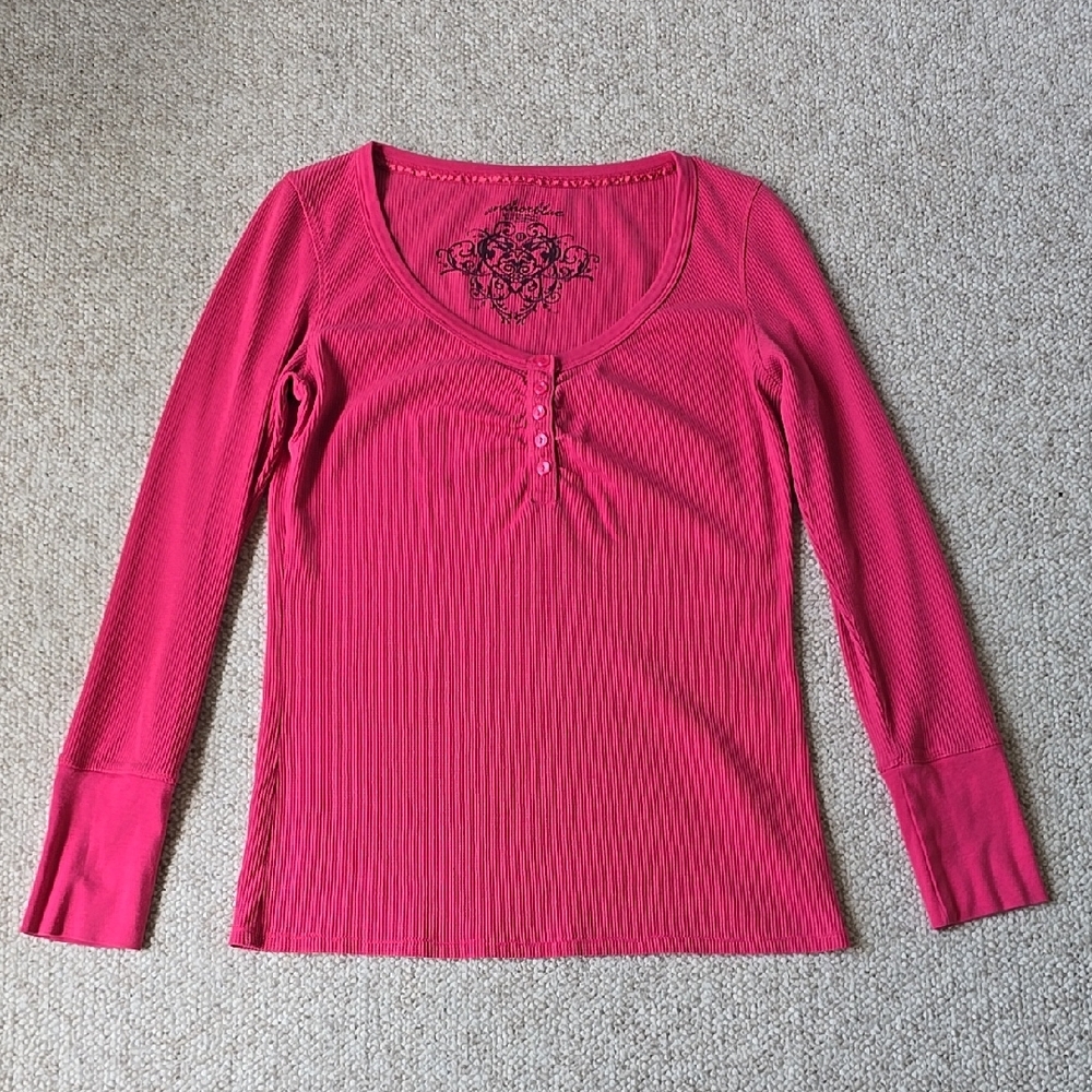 Women's Pink Long Sleeve Top